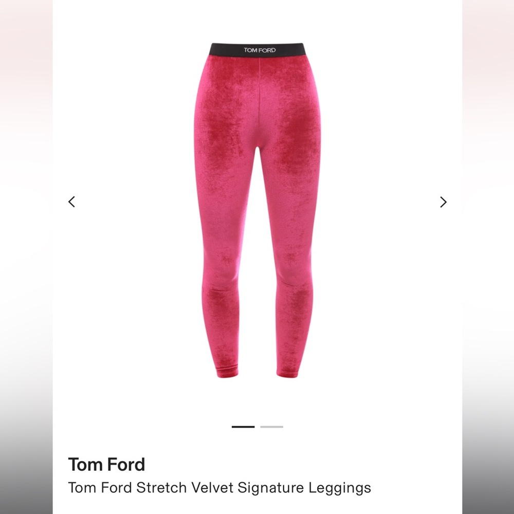 Tom ford velvet stretch high waist leggings